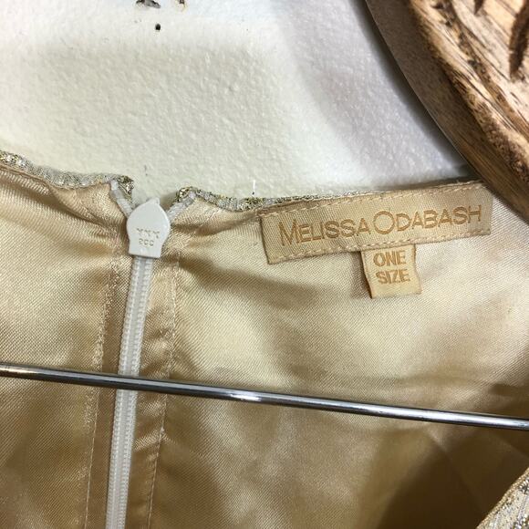 Melissa Odabash Kaftan Dress Maxi Look 5 Gold Shimmer Empire V Neck One Size - Picture 4 of 12